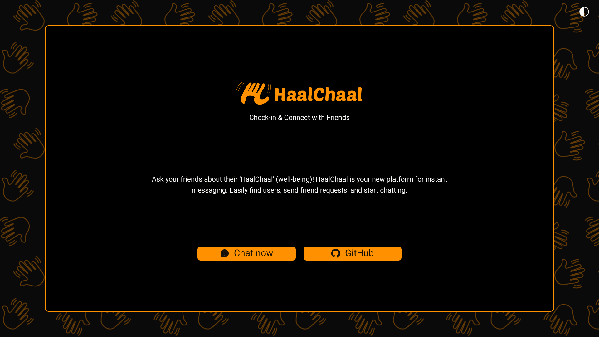 The HaalChaal homepage